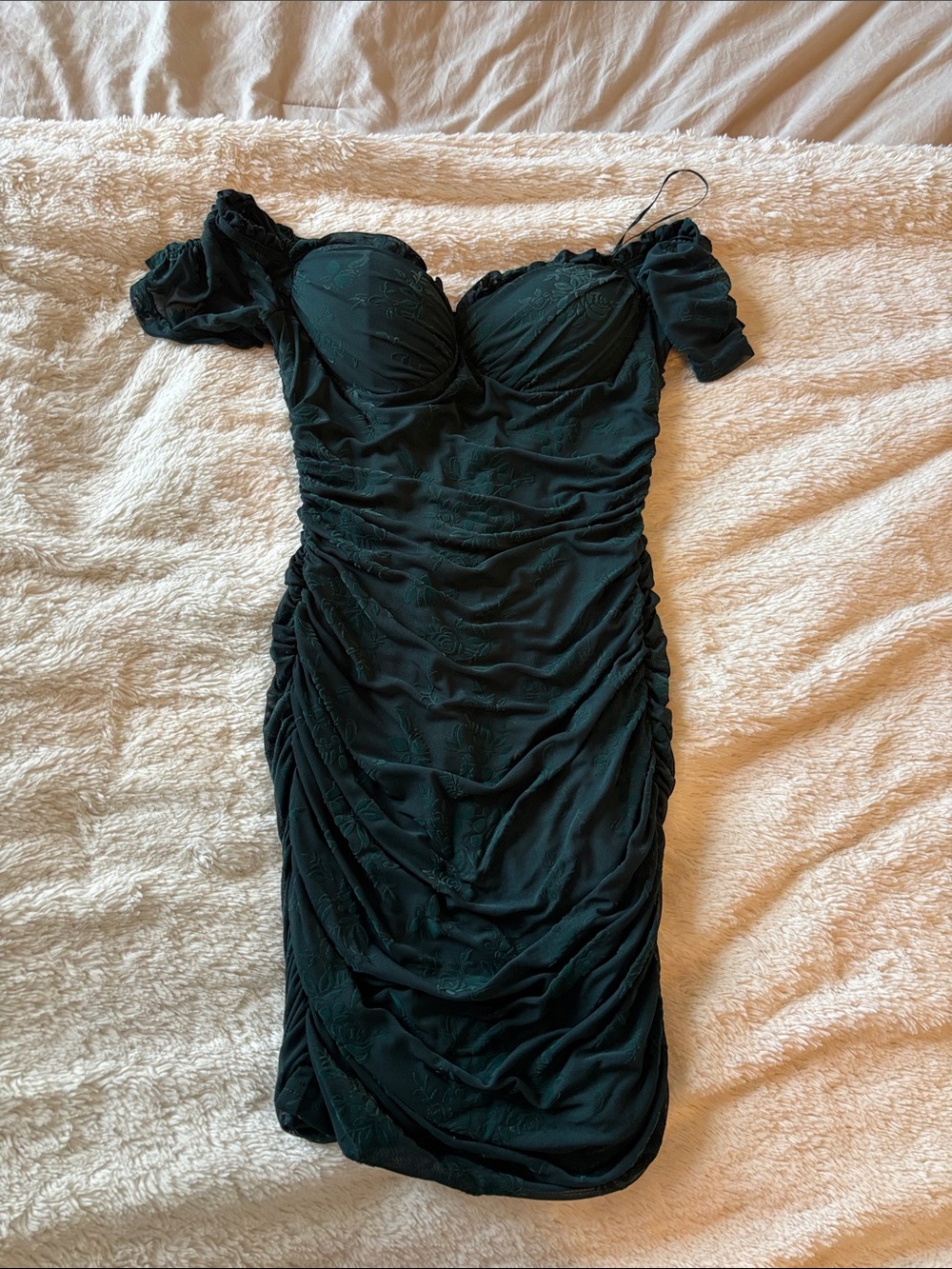 Fashion Nova Black One-Shoulder Ruched Bodycon Dress
